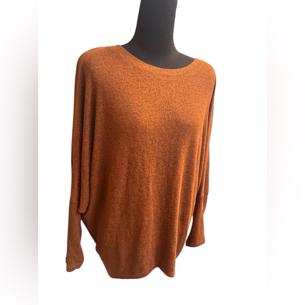 I.N. SAN FRANCISCO Women’s SZ SM Burnt Orange Lightweight Buttery Soft Sweater